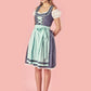 Bavarian Dirndl Dress Clara, 3pcs - Jeans, Mint bavari-costumes