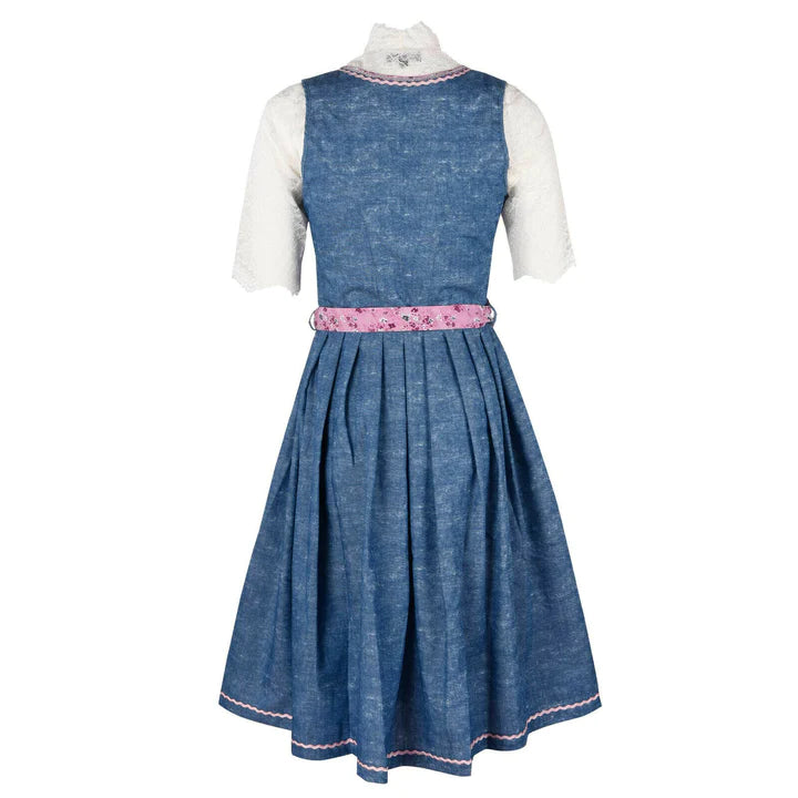 Bavarian Dirndl Dress Greti, 2pcs - Jeans, Blush Pink bavari-costumes