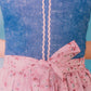 Bavarian Dirndl Dress Greti, 2pcs - Jeans, Blush Pink bavari-costumes