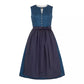 Bavarian Dirndl Dress Ivelina, 2pcs - Blue bavari-costumes