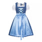 Bavarian Dirndl Dress Julia, 3pcs - Blue bavari-costumes
