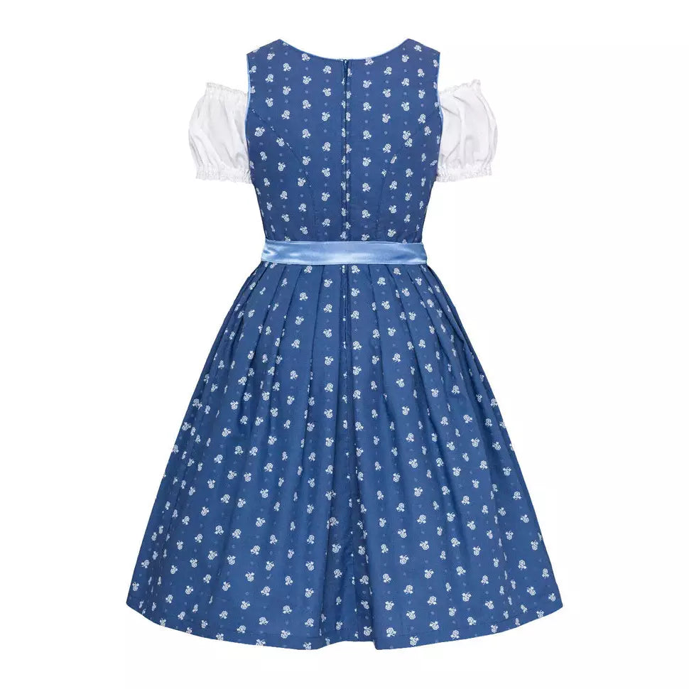 Bavarian Dirndl Dress Julia, 3pcs - Blue bavari-costumes