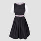Bavarian Dirndl Dress Katy, 3pcs - Black, Blush Pink bavari-costumes