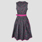 Bavarian Dirndl Dress Nadja, 2pcs - Dark grey, Pink bavari-costumes