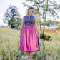 Bavarian Dirndl Dress Nadja, 2pcs - Dark grey, Pink bavari-costumes
