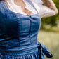 Bavarian Dirndl Dress Samy, 2pcs - Velvet, Petrol bavari-costumes