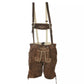 Bavarian Lederhose Chris, short with suspender - Maroon bavari-costumes