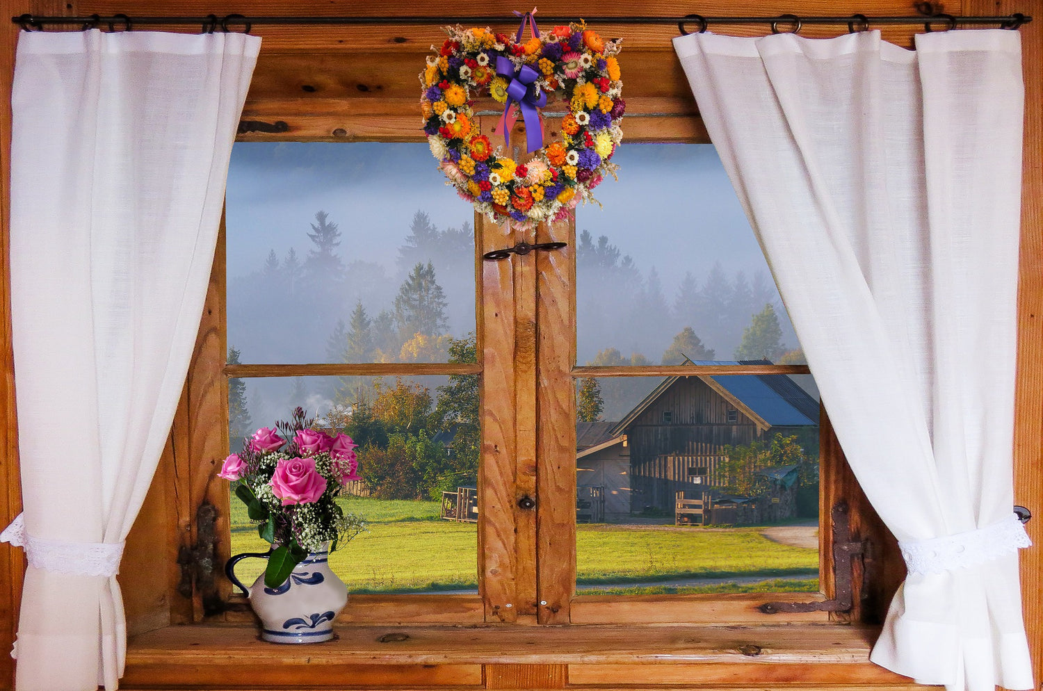 fenster_mit_aussicht - Bavari Shop - Bavarian Outfits, Dirndl, Lederhosen & Accessories