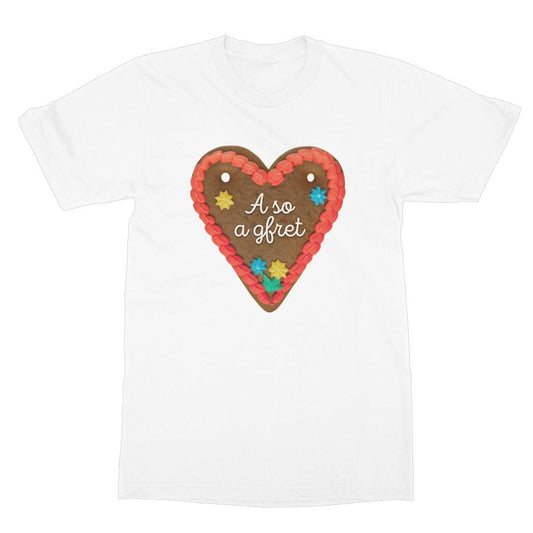 Women's Bavarian Graphic T-Shirt "A so a greft" with gingerbread heart - 5 colours - Bavari Shop - Bavarian Outfits, Dirndl, Lederhosen & Accessories