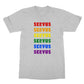 Unisex Bavarian Graphic T-Shirt "Servus" Rainbow / LGBT print - 7 colours - Bavari Shop - Bavarian Outfits, Dirndl, Lederhosen & Accessories