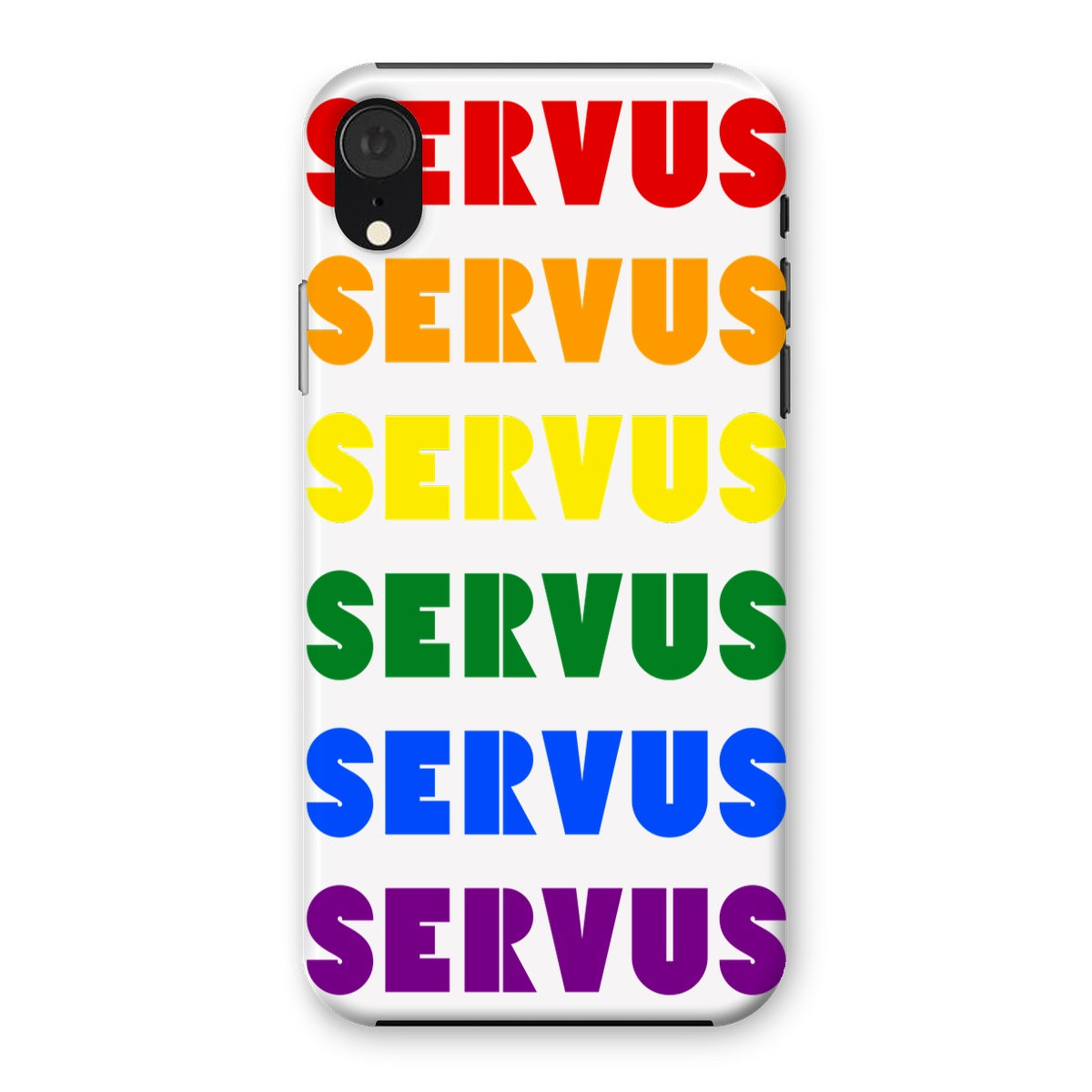 Bavarian Snap Phone Case "Servus" Rainbow / LGBT print, Slim & shatterproof, matt or glossy - for different makes - Bavari Shop - Bavarian Outfits, Dirndl, Lederhosen & Accessories