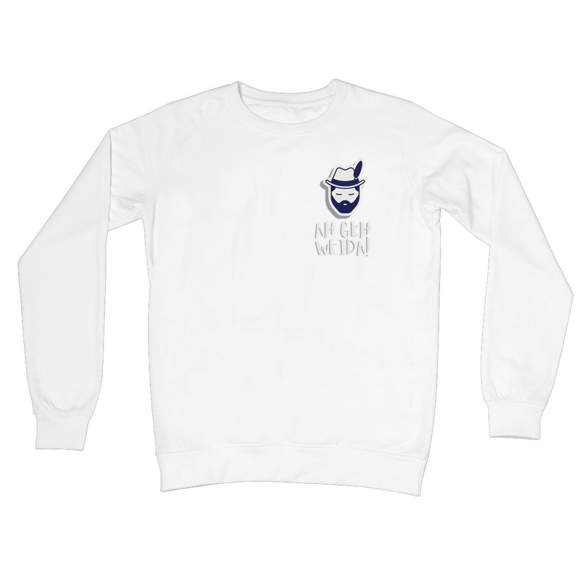 Men's Bavarian Graphic Sweatshirt "Ah, Geh weida" navy print - 5 colours - Bavari Shop - Bavarian Outfits, Dirndl, Lederhosen & Accessories