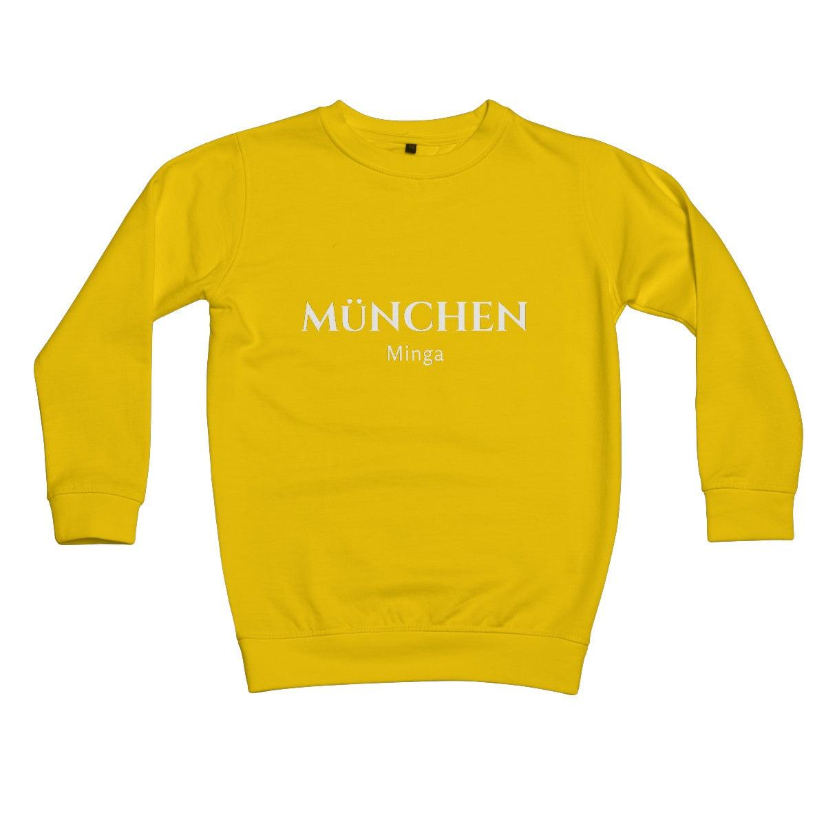 Kid's Bavarian Graphic T-Shirt "Minga" Munich, white print - 9 colours - Bavari Shop - Bavarian Outfits, Dirndl, Lederhosen & Accessories