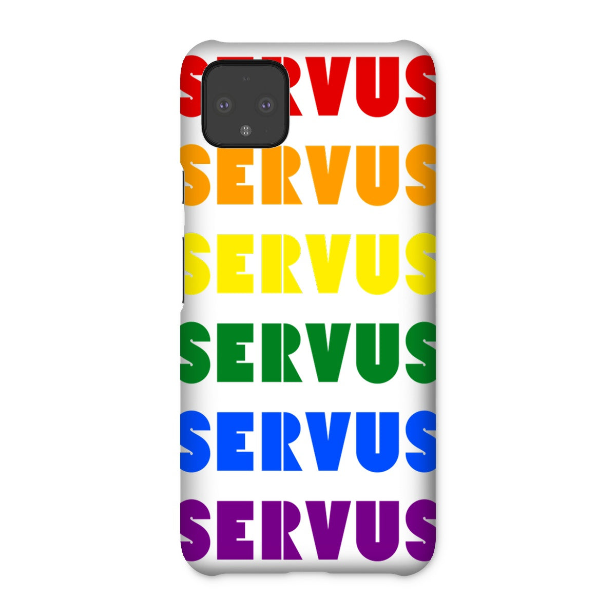 Bavarian Snap Phone Case "Servus" Rainbow / LGBT print, Slim & shatterproof, matt or glossy - for different makes - Bavari Shop - Bavarian Outfits, Dirndl, Lederhosen & Accessories