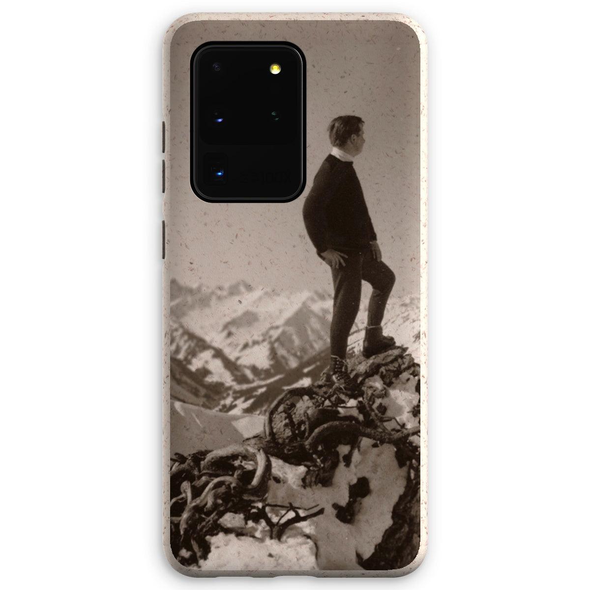 Alpine Eco Phone Case, Retro Sepia Photo "Gipfelstürmer", tough & raised edges - for Apple / Samsung models - Bavari Shop - Bavarian Outfits, Dirndl, Lederhosen & Accessories