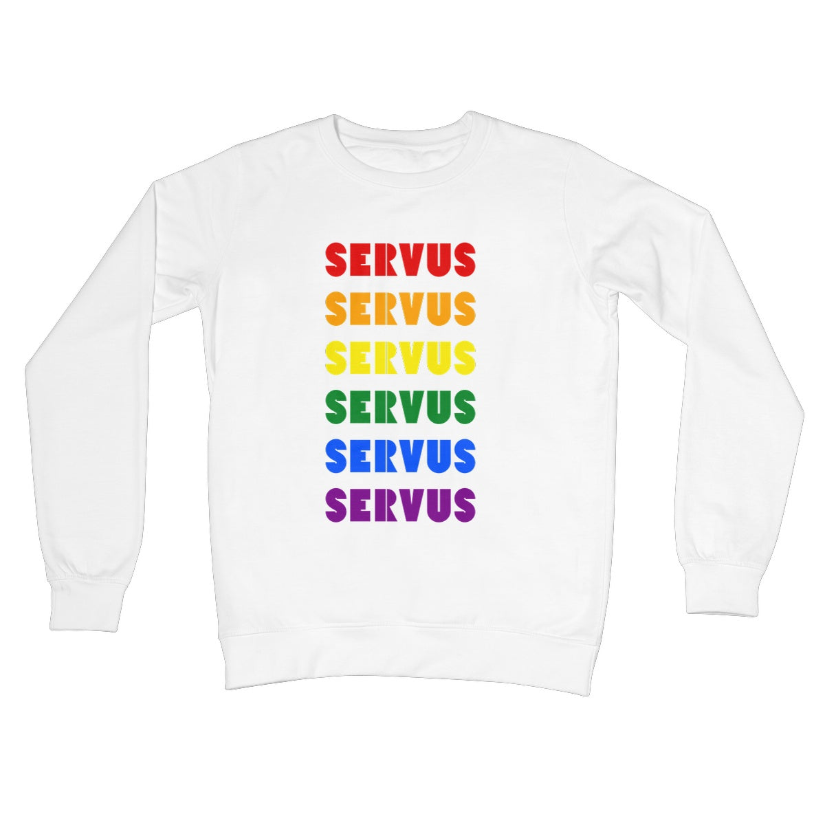 Unisex Bavarian Graphic Sweatshirt "Servus" Rainbow / LGBT print - 6 colours - Bavari Shop - Bavarian Outfits, Dirndl, Lederhosen & Accessories
